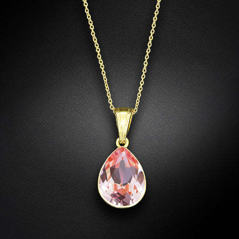 Серебряный комплект "Kristāla Lāse (Light Rose)" с кристаллами Preciosa™
